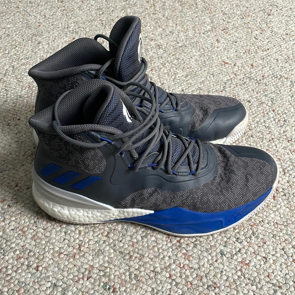Adidas D Rose 8, Gray/Blue, Mens 8.5